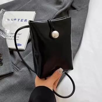 Мини-сумки через плечо для женщин, симпатичная сумка для телефона из жемчуга, универсальная и современная, красное вино, женские кошельки для покупок, новые