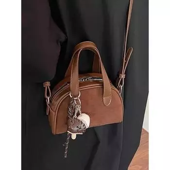 Мини-сумки через плечо из искусственной замши для женщин, классические сумки на молнии для поездок на работу, нежные сумки для телефона