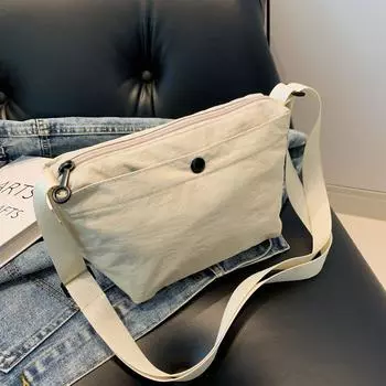 Mini Summer Fancy Literary Crossbody Small Bag Rice White