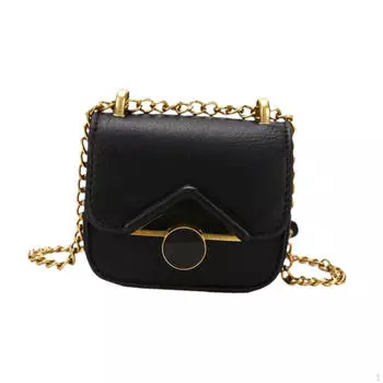 Мини-сумочка через плечо для женщин, модная сумка из искусственной кожи для свиданий, шоппинга, поездок на работу чёрный