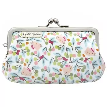 Мини-сумочка Hello Kitty с застежкой Sanrio Character Liberty Print Floral Pouch Mini Small Makeup Bag Косметичка Cute Made in Japan and Bows [Shaler