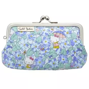 Мини-сумочка Hello Kitty с застежкой Sanrio Character Liberty Print Floral Pouch Mini Small Makeup Pouch Cute Made in Japan Medu [Shaler