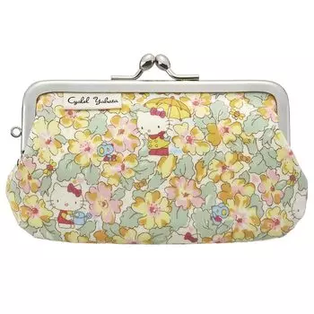 Мини-сумочка Hello Kitty с застежкой Sanrio Character Liberty Print Floral Pouch Mini Small Makeup Pouch Cute Made in Japan Medu [Shaler