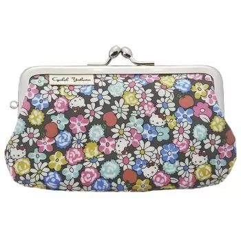 Мини-сумочка Hello Kitty с застежкой Sanrio Character Liberty Print Floral Pouch Mini Small Makeup Bag Косметичка Cute Made in Japan Picking [Shaler