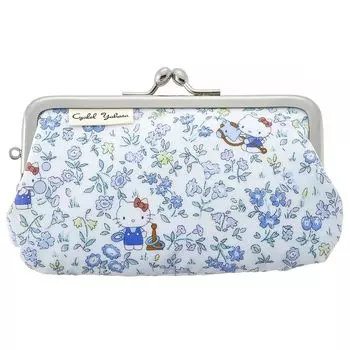 Мини-сумочка Hello Kitty с застежкой Sanrio Character Liberty Print Floral Pouch Mini Small Makeup Bag Косметичка Cute Made in Japan Kitty Playground