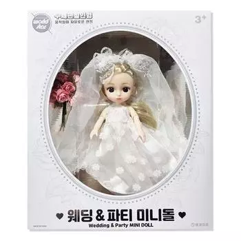 Мини свадебная кукла iFriends 01, блондинка (волосы), 16см