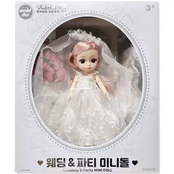 Мини-свадебная кукла iFriends 01, розовая (волосы), 16см, Популярные игрушки для корейских детей
