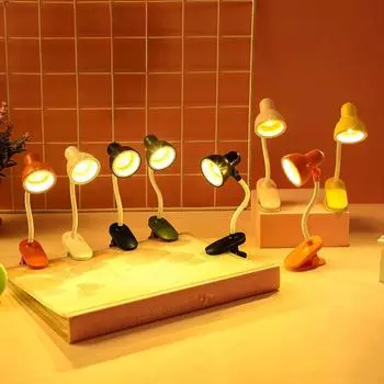 Мини-светильник для книг, складной светодиодный настольный светильник для чтения книг для домашней комнаты, компьютера, ноутбука, ночника, защита глаз