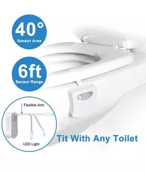 Мини-светильник Kawayi Human Infrared Sensing LED Night Light Stick для туалета 16/8 цветов для ванной комнаты, цветной ночник с датчиком движения 1PCs