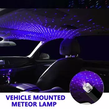 Мини-светодиодная лампа для проектора на крышу автомобиля, светодиодная атмосфера, окружающий звездный свет, USB-порт, декоративный светильник для автомобиля, DJ-свет, звездный свет для авто красный