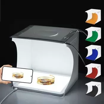 Мини-светодиодная панель PULUZ для фотосъемки с бестеневой подсветкой + палатка для студийной съемки, акриловый материал, эффективная площадь 20 см x 20 см