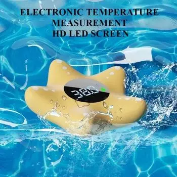 Мини светодиодный экран многофункциональный ванна температура воды электронный плавающий бассейн морская звезда цифровая игрушка бытовой термометр