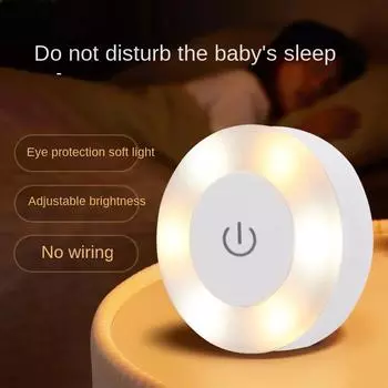 Мини светодиодный чувствительный ночник с подсветкой USB перезаряжаемая лампа для кухни Demon Slayer спальня магнитное основание круглый портативный неоновый свет настроение