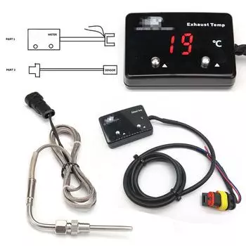Мини светодиодный цифровой дисплей Датчик температуры выхлопных газов EGT EXT Турбо дизель бензин с датчиком