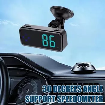 Мини светодиодный цифровой спидометр GPS автомобильный HUD Head Up Display MPH/KMH Универсальный A
