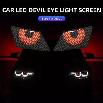 Мини светодиодный дисплей экран Devil s Eye Angel s Eye 3C мультимедийный светодиодный плеер приложение DIY дисплей для автомобильных противотуманных фар украшение фар