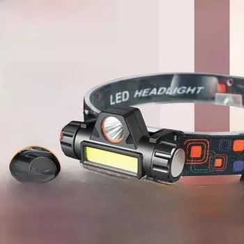 Мини светодиодный налобный фонарь с зарядкой через USB, мощным светом и магнитным креплением