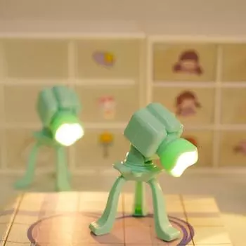 Мини светодиодный ночник милый мультфильм камера настольная лампа настольный орнамент спальня настольные светильники детские праздничные подарки чёрный