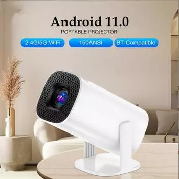 Мини-светодиодный проектор 4K с высоким разрешением, двойной Wi-Fi, Bluetooth-совместимый портативный уличный домашний кинотеатр, проектор для видео и кино для iOS для Android