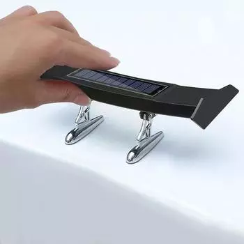 Мини светодиодный спойлер заднего крыла багажника автомобиля на солнечной энергии, авто украшение хвоста, универсальный