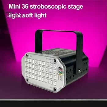 Мини светодиодный стробоскоп с ручкой, супер яркий, регулируемый, многоцветный, активируемый звуком, диско-вечеринка, мигающий стробоскоп US Plug White Light.