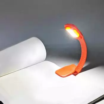 Мини светодиодный светильник для чтения книг с клипсой, USB-перезаряжаемый, с регулируемой яркостью, защитой глаз, портативный светильник для чтения красный