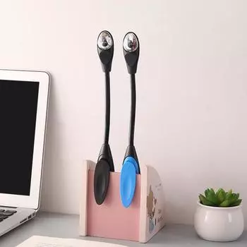 Мини светодиодный светильник для чтения с регулируемым зажимом, ночник, защита глаз, настольная лампа, дорожная лампа для чтения в спальню с батареей