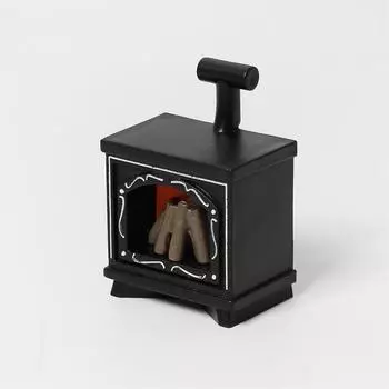 Мини светодиодный светящийся камин модель кукольного домика игрушки микро ландшафтные украшения электронные свечи креативное украшение для дома подарки чёрный