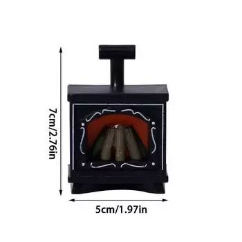 Мини светодиодный светящийся камин модель кукольного домика игрушки микро ландшафтные украшения электронные свечи креативное украшение для дома подарки чёрный