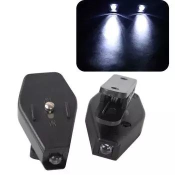 Мини светодиодный зажим для очков и инструментов, ночник, универсальные светодиодные лампы на батарейках, гибкие портативные лампы для чтения книг 1 Set(2PCS)