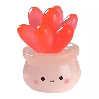 Мини-светящиеся фигурки кактусов, украшения, серия кактусов из смолы, бонсай, декор, креативный дом, микроландшафтные аксессуары, украшение для автомобиля 4