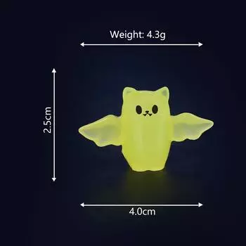 Мини светящийся Хэллоуин украшение летучая мышь тыква скелет призрак микро пейзаж кукольный домик модель автомобиля интерьер домашнего рабочего стола украшение