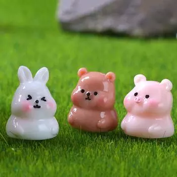 Мини светящийся плавательный круг миниатюрные забавные животные микро ландшафтные украшения для аквариума украшения автомобиля домашний декор стола 05