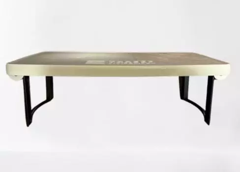 Mini Table Folding Camping Outdoor x x Height Folding Lightweight Plastic Renovation Layout [Beige 28.4cm 17.5cm 8.8cm]