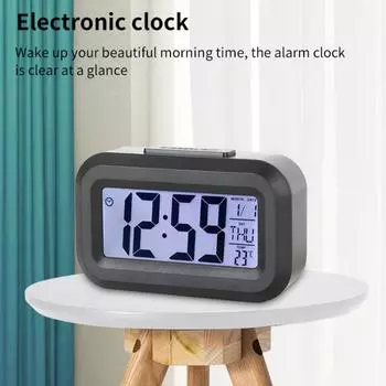 Мини-таймер, умные часы, детский будильник, студенческий тайм-менеджер, портативный настольный тихий электронный маленький будильник для спальни чёрный