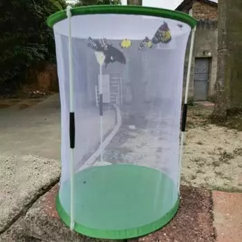 Мини-теплица для обитания бабочек для внутреннего и наружного наблюдения, прочная многоразовая цилиндрическая форма 40cm