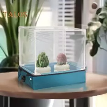 Мини-теплица, переносная маленькая теплица с прозрачным покрытием, легко собираемое укрытие для растений с рамой для цветов и суккулентов белый