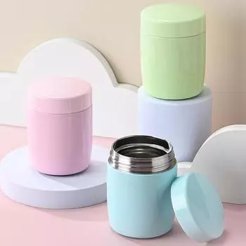 Мини-термокружка емкостью 260 мл, герметичная изоляционная банка из нержавеющей стали с медным покрытием, холодильный контейнер для пищевых продуктов зелёный