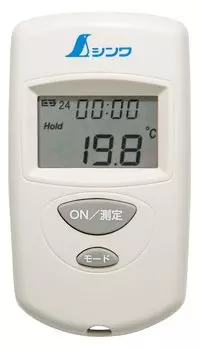 Мини-термометр радиационного типа Shinwa Sokutei с часами и переменной теплоотдачей в помещении, тип 73015, используется для измерения температуры тела. белый