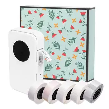 Мини-термопринтер для этикеток AIMO D35, карманная машина, все в одном, клейкая бирка BT Connect with 1 label roll