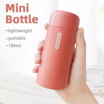 Мини-термос 150 мл, кружки из нержавеющей стали, кофейные чашки, термос для чая с молоком, холодная чашка, изолированная бутылка для воды, стаканы 150ml розовый