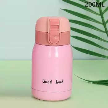 Мини термос-кружка 200 мл/360 мл карманная кружка из нержавеющей стали термокружка для кофе вакуумная фляга изолированная бутылка для воды детский подарок 200ML