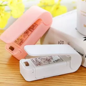 Мини-термосварочная машина для запечатывания пакетов, пакеты для запечатывания термопластиковых пакетов для пищевых продуктов, портативный герметик, упаковка, кухонные аксессуары темно-желтого