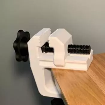 Мини-тиски, напечатанные на 3D-принтере, вращающиеся на 360 градусов, зажим для верстака для любителей моделирования, монтаж без сверления, крепление на край, органайзер для кабелей чёрный