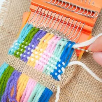 Мини-ткацкий станок Маленький ткацкий станок Ткацкая рама Ткацкий станок Бытовой ткацкий станок для ремонта Ручное ремесло DIY Ткацкий станок Ремонт Инструменты