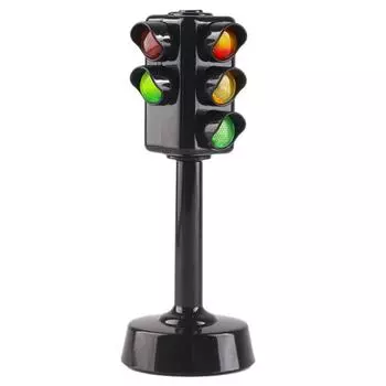 Mini Traffic Signs Light Safety Traffic Lights Toys Collection Model Red Green Light Lamp чёрный