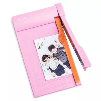 Мини-триммер для бумаги KW-triO, гильотинный резак, 6 дюймов (160мм) Резка настольной бумаги по длине розовый