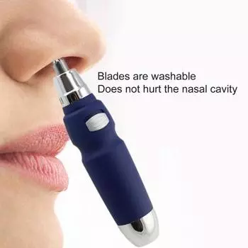 Мини-триммер для носа, профессиональный, удобный, для чистки и удаления волос, бритвенный инструмент синий
