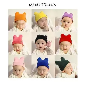 Мини-грузовик для новорожденного, шапочка-медведь, 18 цветов / шапочка для младенцев, 50 дней, 100 дней, подарочный чепчик для ребенка Jooriwon