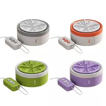 Мини-турбинная стиральная машина с питанием от USB, высокая вибрация, компактный портативный инструмент для турбомойки, аксессуары для личной стирки фиолетовый